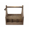 Craft Caddy Wooden Six Pack Bottle Caddy Tote Holder Beer Carrier with Attached Bottle Opener